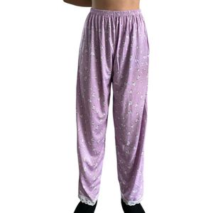 FINE WOMAN® Pyjama Broek met kanten bies 726 M 38-40 paars