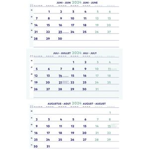 Brepols Kalender 2024 • Driemaandskalender 4t • 30 x 60 cm