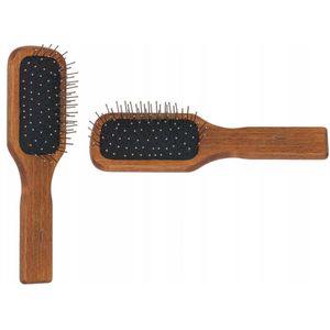 Gorgol Houten Haarborstel met Lucht Kussen en Metalen Pinnen