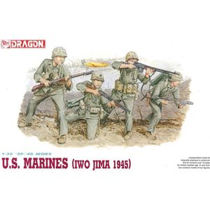 1:35 Dragon 6038 U.S. Marines - Iwo Jima 1945 - Figures Plastic Modelbouwpakket