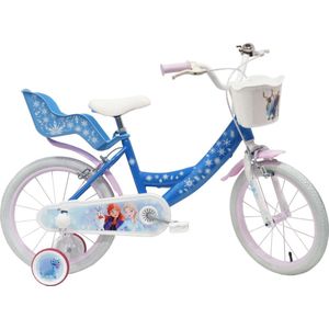 Frozen Kinderfiets - Meisjes - 16 inch - Blauw - Twee handremmen