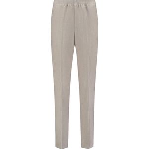 Coraille dames broek, Anke met elastische tailleband, zand, maat 40 (maten 36 t/m 52) stretch, fijne kwaliteit, zonder rits, steekzakken