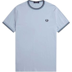 Fred Perry - T-shirt - Licht Gerookt - 100% Katoen - Korte Mouwen