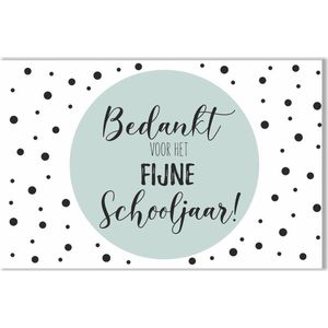 5 kadokaartjes bedankt schooljaar stip - bedankt meester - bedankt juf - einde schooljaar - Sproetiz