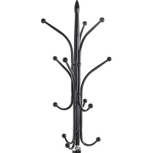 Stylish Zwarte Kapstok met Marmeren Onderstel - Ø 40 x H 179 cm