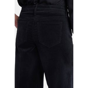 Teresa Wide Leg Broek Zwart Corduroy