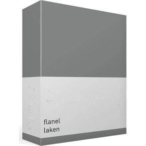 Flanel - Laken - Lits-jumeaux - 240x260 cm - Antraciet