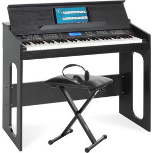 61-Toetsen Keyboard in Piano Design met Pianokruk en Hoofdtelefoon