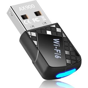 USB Wifi 6 Ax900 - WiFi Stick voor PC - Dual Band 5GHz/2.4GHz - Wi-Fi Adapter Receiver