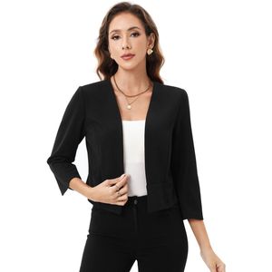 Dames Blazer - Bolero - 3/4 Mouw - Slim Jas
