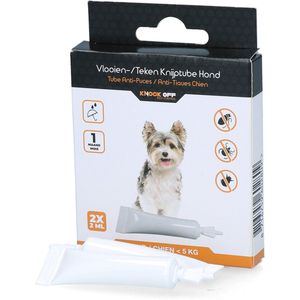 Knock Pest Control Vlooienpipet - Tekenpipet - Honden lichter dan 5kg - 1 maand bescherming - Vlooiendruppels - Tekendruppels - Regen- en waterbestendig - 100% gifvrij