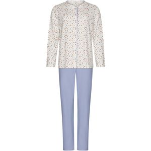 Pastunette - Tender - Pyjama - Wit/Blauw - Katoen - Doorknoop