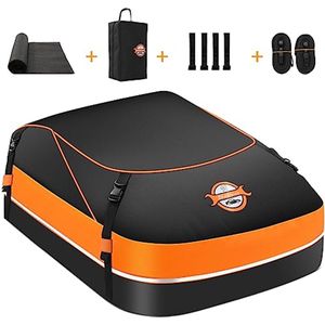 Opvouwbare Waterdichte Autodakkoffer - 16 Kubieke Voet met Antislipmat en Versterkte Riemen