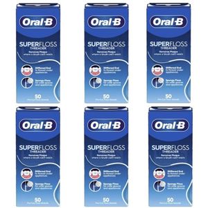 Oral-B Flosdraad - Super Floss - 50 stuks - 6 stuks Voordeelverpakking