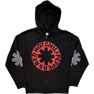 Red Hot Chili Peppers - Asterisk Circle Vest met capuchon - S - Zwart