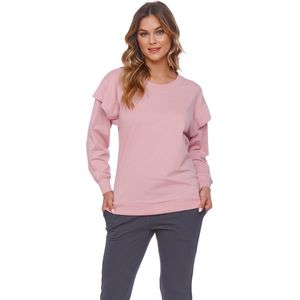 Doctor Nap Katoenen Pyjama met Frullen Dames Volwassenen Papaya PM.4565 XL