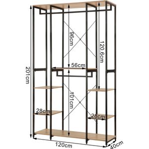 Gran Vida® - Garderoberek met Schoenenrek - Multifunctioneel & Ruimtebesparend - Stijlvol Ontwerp - Voor Slaapkamer & Woonkamer