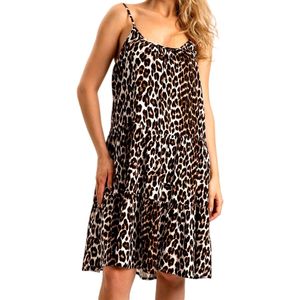 Zomerjurken dames- Korte Strandjurken Ibiza stijl | Leopard Print | Maat S/36
