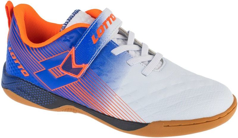 Lotto SHOOTA K Uniseks sneakers voor kinderen, wit/blauw, 25 EU, witblauw., 25 EU
