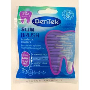 Dentek Slim Brush ISO 1 -0,45mm met Mintsmaak - Recht