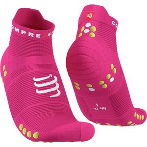 Compressport | Pro Racing Socks Run V4.0 Low | Hardloopsokken Pink