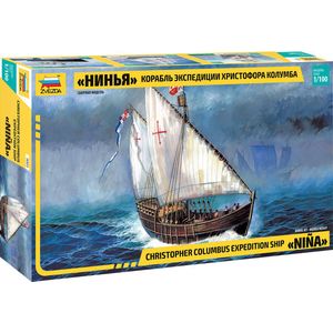 1:100 Zvezda 9005 Christopher Columbus Expedition Ship Nina Plastic Modelbouwpakket