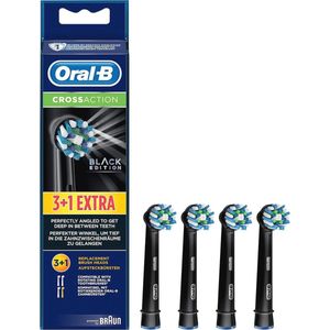 Zwarte CrossAction Vervangende Opzetborstels voor Elektrische Tandenborstels