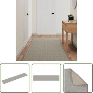 The Living Store Tapijtloper - Sisal-look - 80 x 400 cm - 5 mm dikte