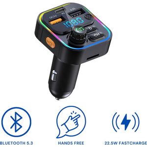LumiWay Bluetooth FM Transmitter - Audio Reciever - Auto Adapeter / Ontvanger