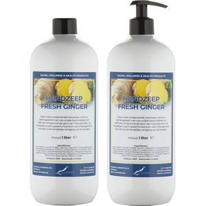 Handzeep Fresh Ginger 1 liter - met gratis pomp - set van 2 stuks