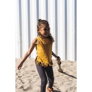 Koko Noko - Kledingset(2delig) - Broek bruin - Hemdje geel - Maat 86