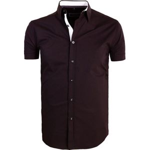 Carisma Overhemd Korte Mouw Effen Zwart 9102 - 4XL