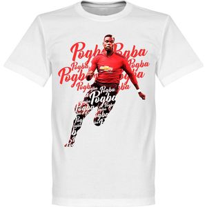 Pogba Script T-Shirt - Wit - Kinderen - 140