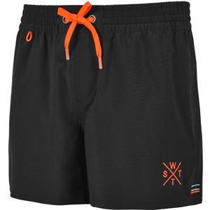 WATTS - Heren Zwemshort - Zwart - Quick Dry, Binnenbroek, Trekkoord, Zijzakken, Achterzak met Klittenband