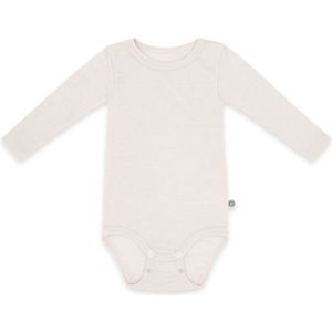 Romper met lange mouwen voor baby's, Wol/zijde mix, 70% wol (kbT) & 30% zijde, Ademend & Temperatuurregulerend, Meegroeiend ontwerp, Made in Austria