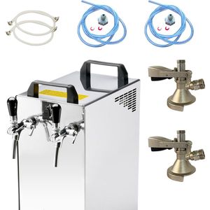 Complete set - Biertap - Kontakt 40/K 2-kraans RVS, 50 liter/u, met membraanpomp - Biertap, Beertender, Thuistap, Bierkoeler .