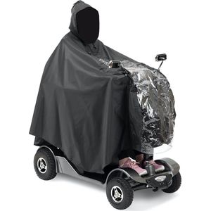 Poncho Deluxe voor scootmobiel - Scootmobiel Poncho - Regenponcho - poncho scootmobiel - Lichtgewicht - met venster - Universele - 161*141cm