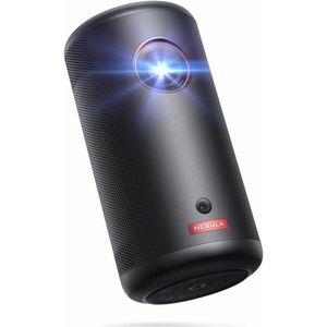 Wi-Fi Slimme Projector 1080p - Zwart - Met Dolby Digital - Draagbaar - Google TV - Netflix - 200 ANSI-lumen - 120-inch Beeld - Ingebouwde Accu - 25 uur Speeltijd Beamer