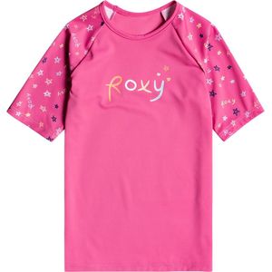 Roxy - UV Rashguard voor meisjes - Tiny Stars - Korte mouw - Pink Guava Star Dance - maat 92cm
