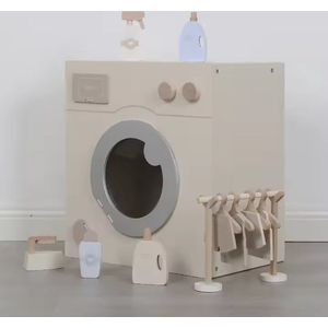 Montessori Houten Kinderwasmachine Set - Spelend Leren & Plezier - Duurzaam Speelgoed - Pikler geïnspireerd