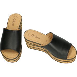 Gabor -Dames - zwart - slippers & muiltjes - maat 40.5