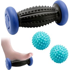 Massage Apparaat Voetmassage Roller Igelball Voetmassage Fascinaroller Voet Hiel Spoor Voetroller Plantaire Fasciitis Ontspanning Pijn Paars