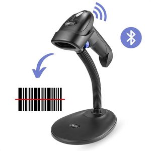 NAVIX 1D Draadloze Bluetooth Barcode Scanner - Flexibele Standaard - Snel en Nauwkeurig Draadloos Scannen - Plug & Play Handscanner - Scannen van Papier en van Beeldscherm - Geschikt voor Smartphone en Tablet