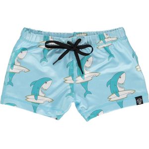 Beach & Bandits - UV-zwemshorts voor kinderen - Shark Dude - Blauw - maat 92-98cm