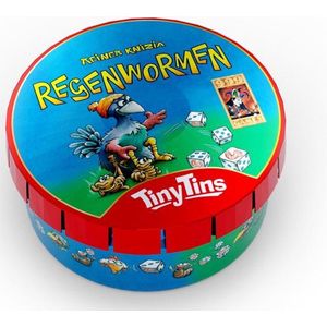 999 Games TinyTins Regenwormen - Dobbelklassieker in miniformaat voor 8+ jaar, 2-7 spelers, +/- 20 minuten speeltijd