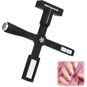 Allecto Plus - Multifunctioneel Kattenoog Nagelmagneetgereedschap | 5-in-1 Magneetstick voor Nagels | Thuis & Nagelsalon | Nagelaccessoires - Zwart