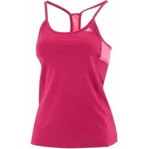 Adidas Singlet CLIMA ESS STRAP - Dames - Fucsia Roze/Roze - Fitness/Allround - Bra inside - Maat XL/44