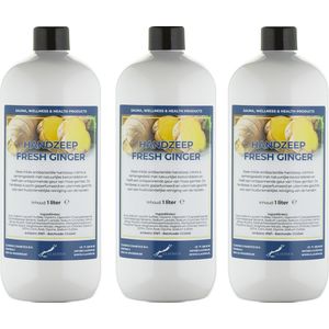 Handzeep Fresh Ginger 1 liter - set van 3 stuks