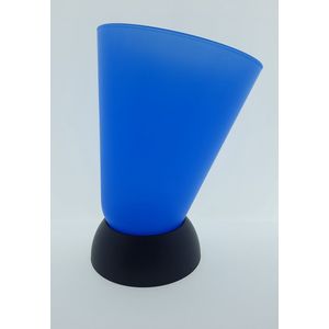 Design Prullenbak Blauw - Papierbak - Vaas - Basket - Paraplu - Multifunctioneel met zwarte zware voet... De bovenunit is kantelbaar