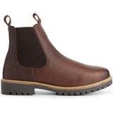 Travelin - Sirdal - Chelsea Boots - Donkerbruin - Wolgevoerd